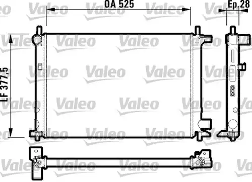 воден радиатор VALEO 732003