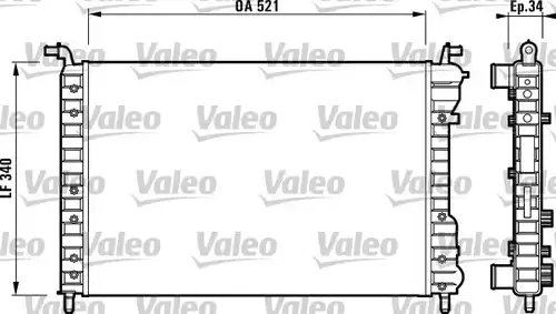 воден радиатор VALEO 732007