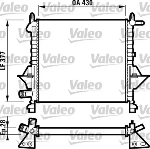 воден радиатор VALEO 732051