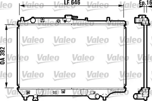 воден радиатор VALEO 732325