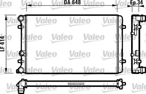 воден радиатор VALEO 732427