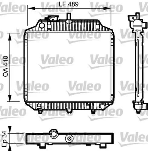 воден радиатор VALEO 732442
