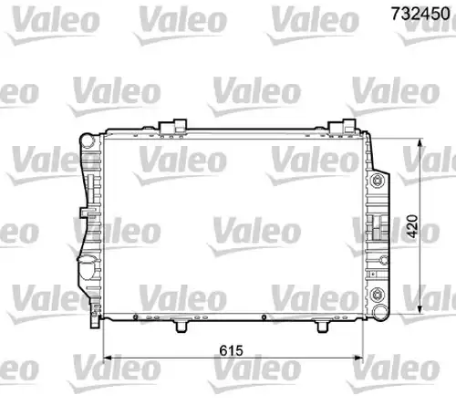 воден радиатор VALEO 732450
