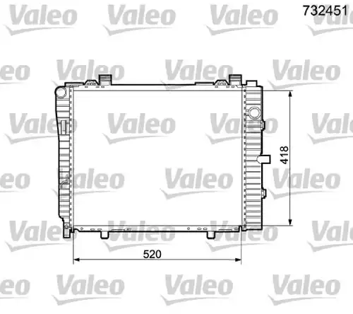 воден радиатор VALEO 732451