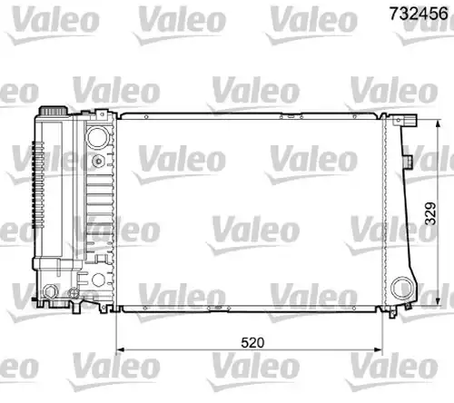 воден радиатор VALEO 732456