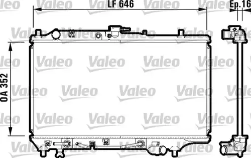 воден радиатор VALEO 732475