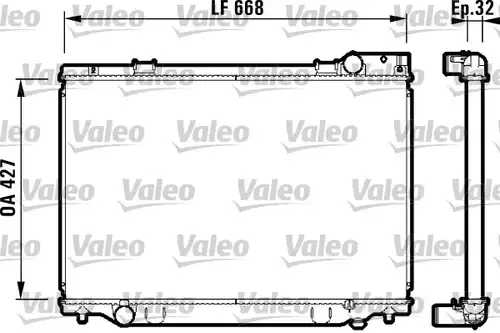 воден радиатор VALEO 732476