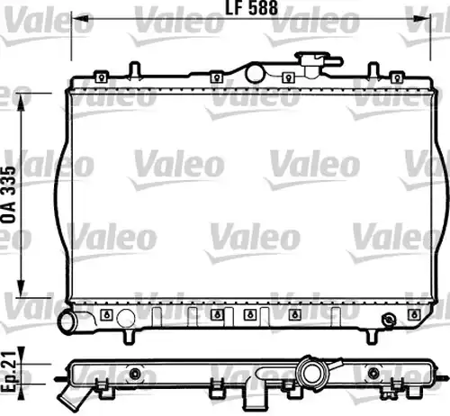 воден радиатор VALEO 732488