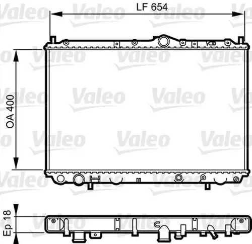 воден радиатор VALEO 732524