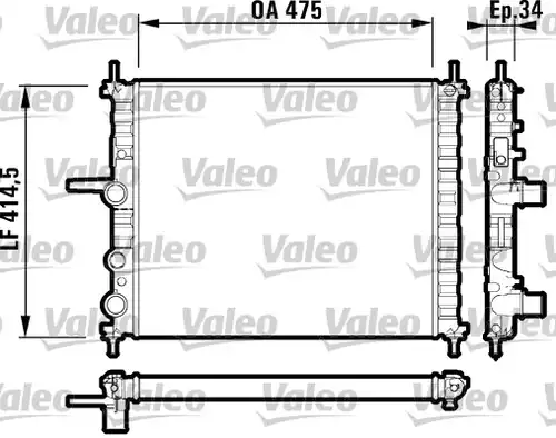 воден радиатор VALEO 732557