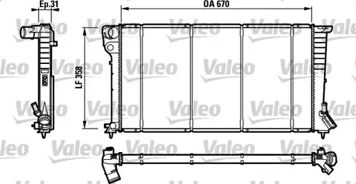 воден радиатор VALEO 732577