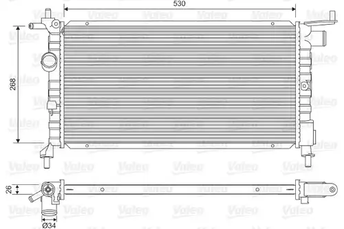 воден радиатор VALEO 732606