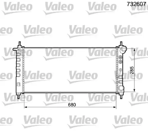 воден радиатор VALEO 732607
