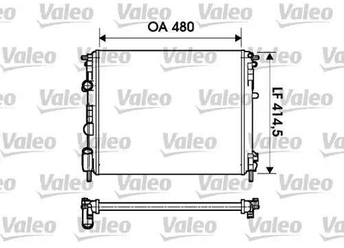 воден радиатор VALEO 732621