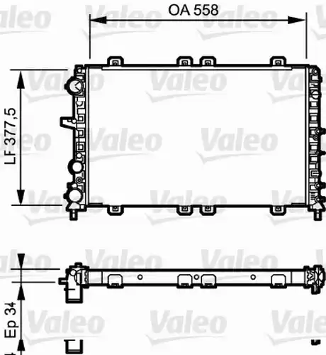 воден радиатор VALEO 732685