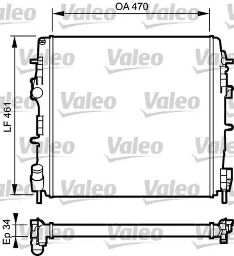 воден радиатор VALEO 732687