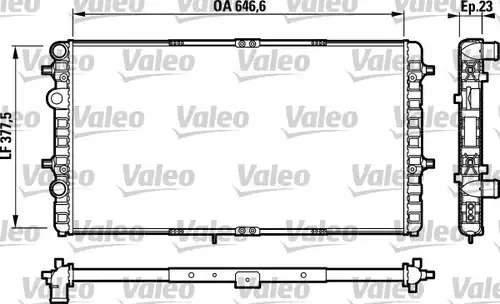 воден радиатор VALEO 732698