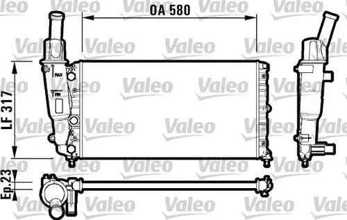 воден радиатор VALEO 732705