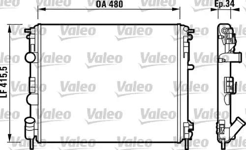 воден радиатор VALEO 732721