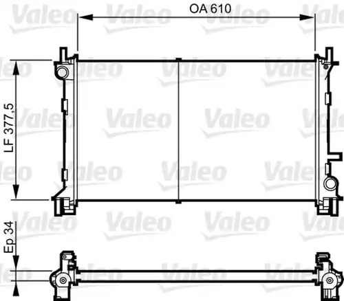 воден радиатор VALEO 732735