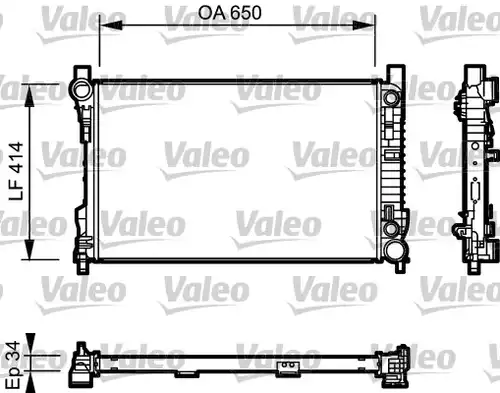 воден радиатор VALEO 732743