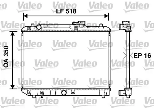 воден радиатор VALEO 732750