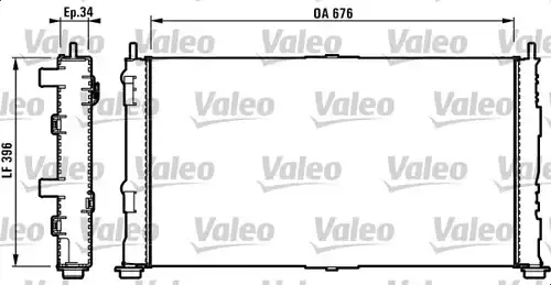 воден радиатор VALEO 732755