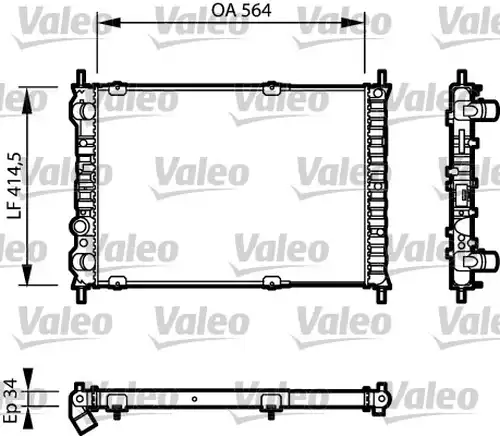 воден радиатор VALEO 732787