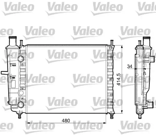воден радиатор VALEO 732788
