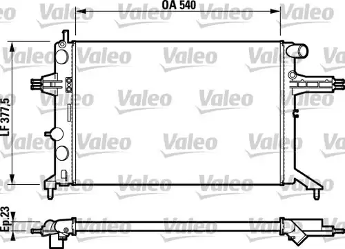 воден радиатор VALEO 732795
