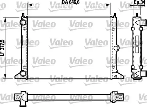 воден радиатор VALEO 732797