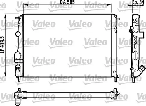 воден радиатор VALEO 732817