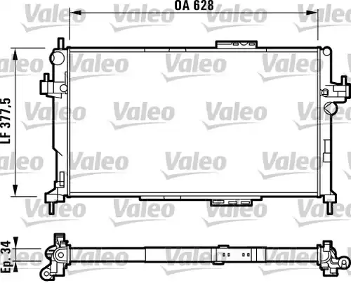воден радиатор VALEO 732824
