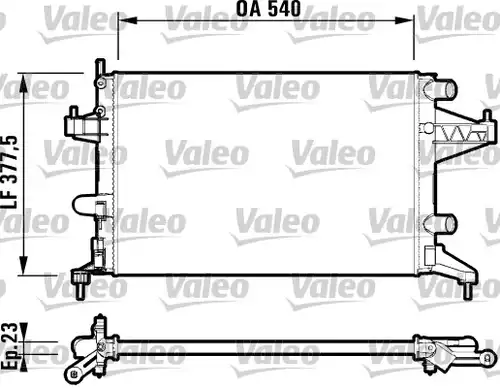 воден радиатор VALEO 732825