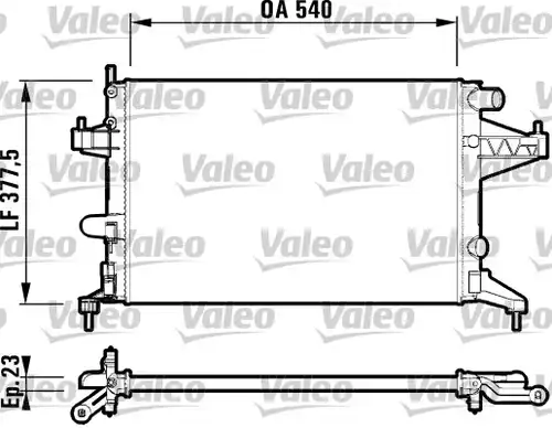 воден радиатор VALEO 732826
