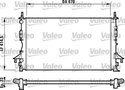 воден радиатор VALEO 732827