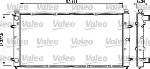 воден радиатор VALEO 732845