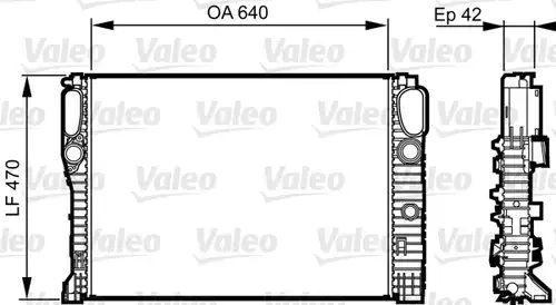 воден радиатор VALEO 732855