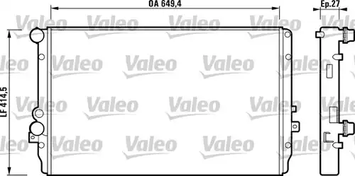 воден радиатор VALEO 732867