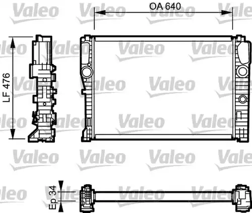 воден радиатор VALEO 732870
