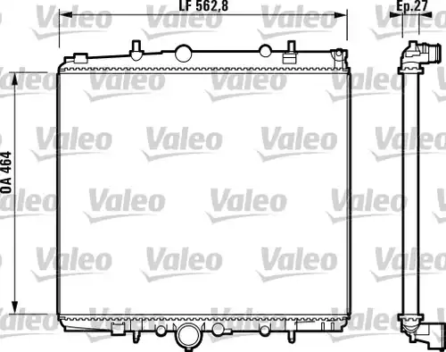 воден радиатор VALEO 732880