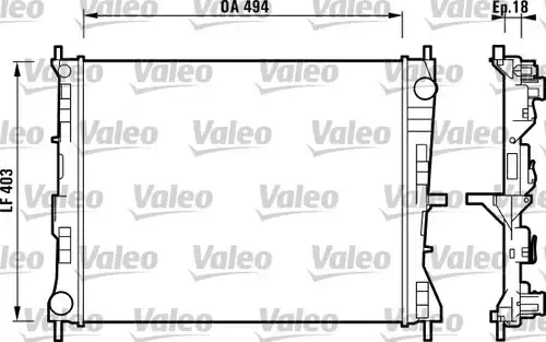 воден радиатор VALEO 732903