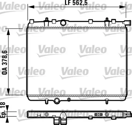 воден радиатор VALEO 732904