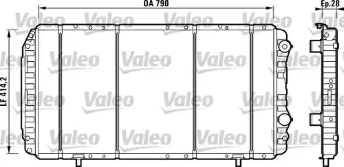 воден радиатор VALEO 732914