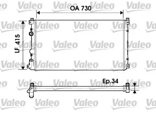 воден радиатор VALEO 732918