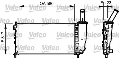 воден радиатор VALEO 732923