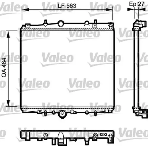 воден радиатор VALEO 732944