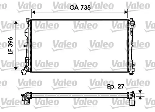 воден радиатор VALEO 732956