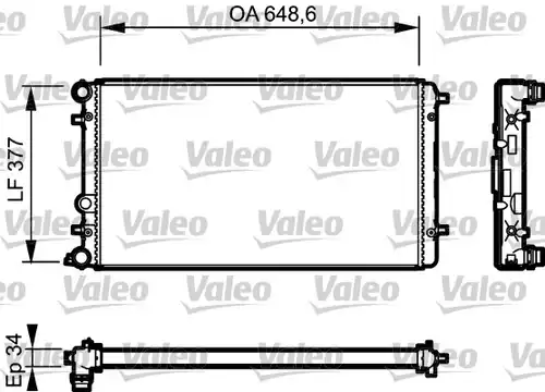 воден радиатор VALEO 732957