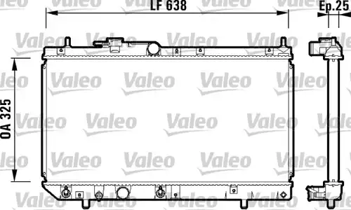 воден радиатор VALEO 734103